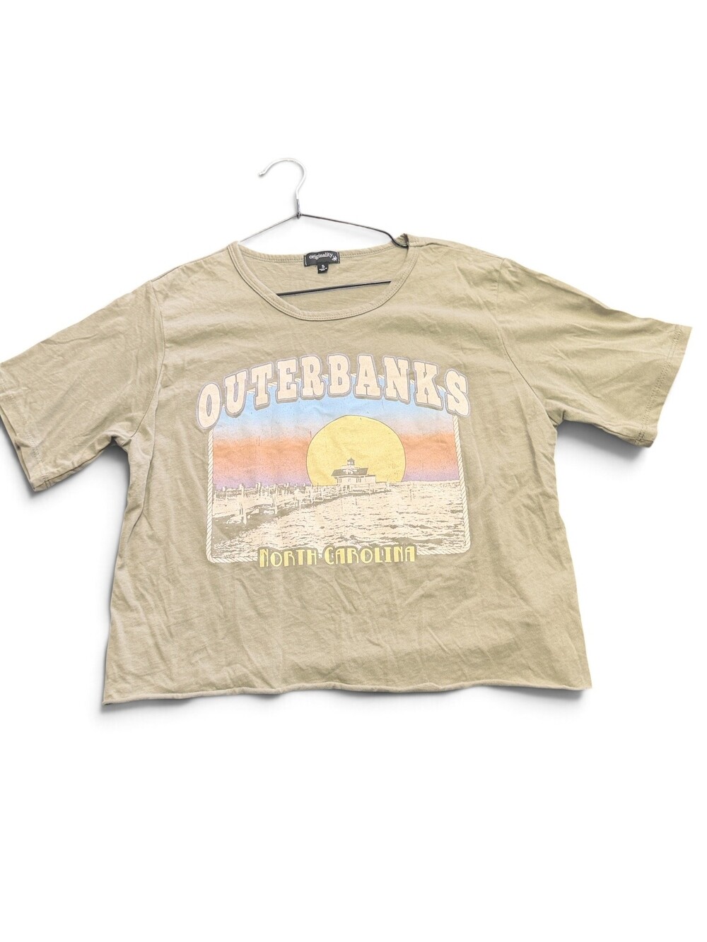 Originality Outerbanks North Carolina T-Shirt Small Olive